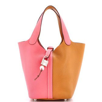 Hermes Picotin Lock Bag Bicolor Clemence PM