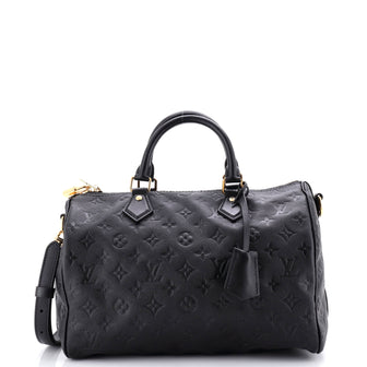 Louis Vuitton Speedy Soft Bandouliere Bag Monogram Empreinte Leather 30