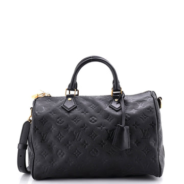 Louis Vuitton Speedy Soft Bandouliere Bag Monogram Empreinte Leather 30
