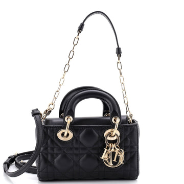Christian Dior Lady D-Joy Bag Cannage Quilt Lambskin Micro