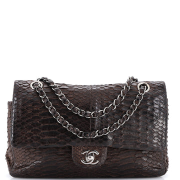 Chanel Classic Double Flap Bag Python Medium