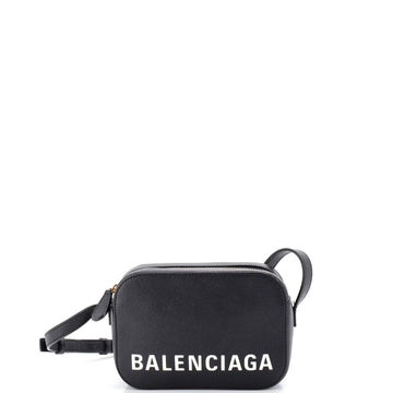 Balenciaga Logo Ville Camera Bag Leather XS