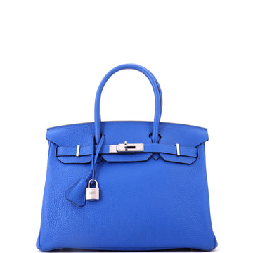 Hermes Birkin Handbag Verso Clemence with Palladium Hardware 30