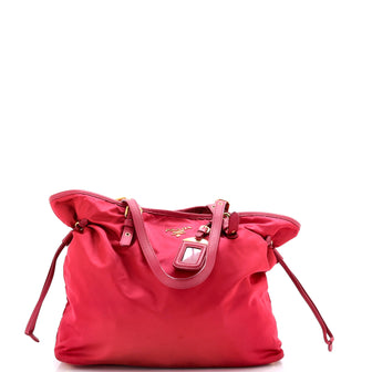 Prada Belted Tote Tessuto and Leather Medium