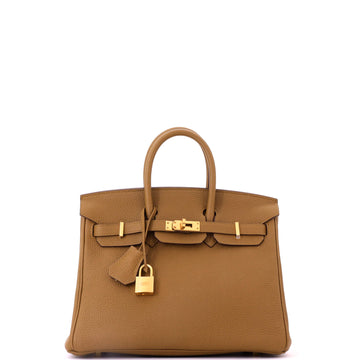 Hermes Birkin Handbag Brown Togo with Gold Hardware 25