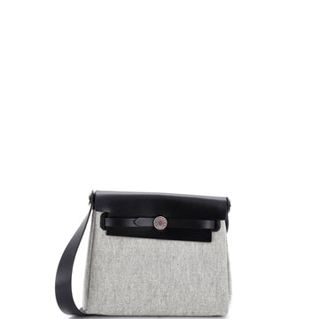 Hermes Herbag Zip Toile and Leather 20