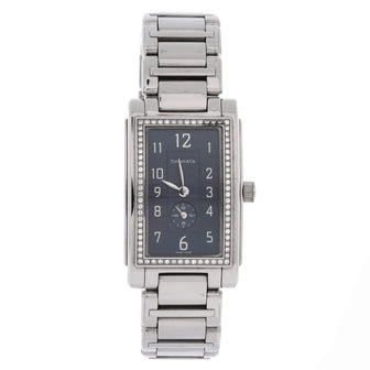 Tiffany & Co. Grand Resonator Quartz Watch Stainless Steel with Diamond Bezel 22