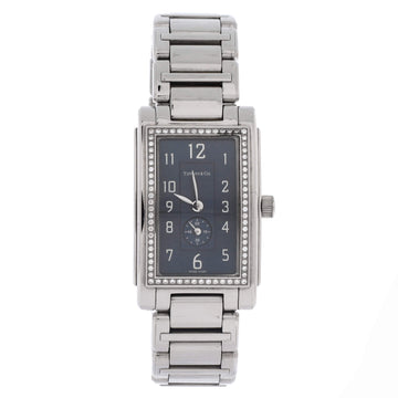 Tiffany & Co. Grand Resonator Quartz Watch Stainless Steel with Diamond Bezel 22
