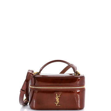 Saint Laurent Gaby Zip Around Vanity Bag Patent Mini
