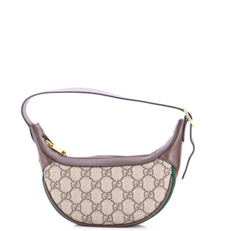Gucci Ophidia Half Moon Bag GG Coated Canvas Mini