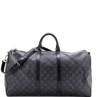 Louis Vuitton Keepall Bandouliere Bag Monogram Eclipse Canvas 55