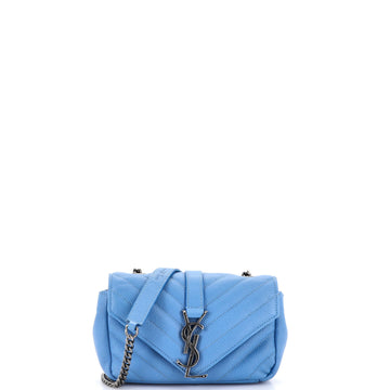 Saint Laurent Classic Monogram Crossbody Bag Matelasse Chevron Leather Baby