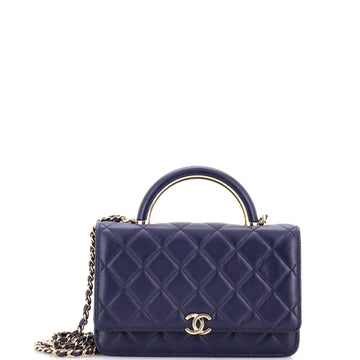 Chanel Charming Handle Wallet on Chain Quilted Lambskin