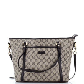 Gucci Front Pocket Convertible Tote GG Coated Canvas Medium