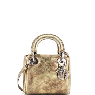 Christian Dior Lady Dior Bag Lizard Mini