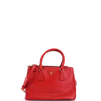 Prada Double Zip Lux Tote Saffiano Leather Small