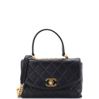 Chanel Trendy Spirit Top Handle Bag Quilted Lambskin Medium