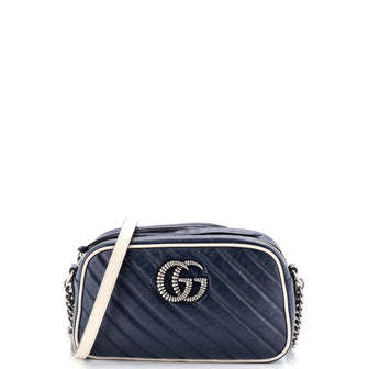 Gucci GG Marmont Shoulder Bag Diagonal Quilted Leather Small