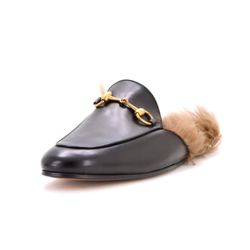 Gucci Men's Princetown Mules Leather with Fur