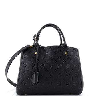 Louis Vuitton Montaigne Handbag Monogram Empreinte Leather MM