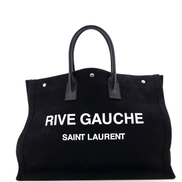 Saint Laurent Rive Gauche Shopper Tote Canvas Large
