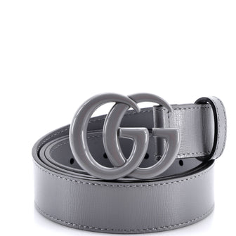 Gucci GG Marmont Monochrome Belt Leather with Enamel Wide