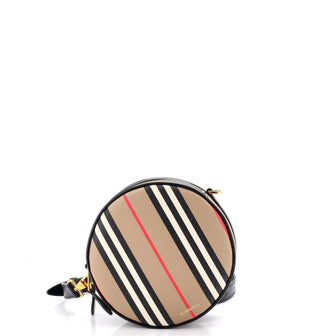 Burberry Louise Round Bag Icon Stripe E-Canvas