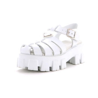 Prada Women's Monolith Cage Platform Sandals Rubber