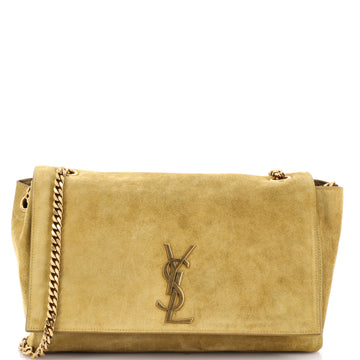 Saint Laurent Classic Monogram Reversible Shoulder Bag Suede and Leather Medium