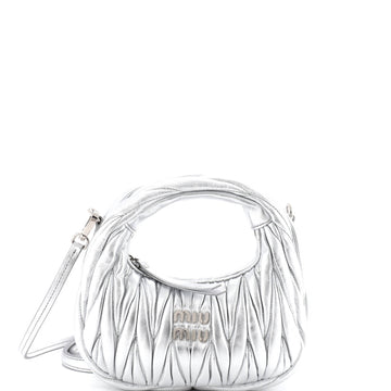 Miu Miu Wander Hobo Matelasse Leather Mini