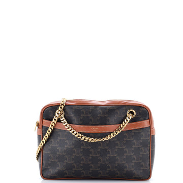 Celine Patapans Bag Triomphe Coated Canvas Small