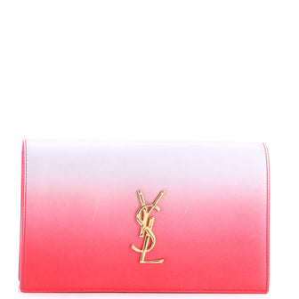 Saint Laurent Classic Monogram Clutch Degrade Leather Large