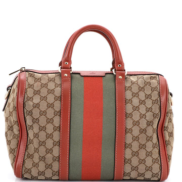 Gucci Vintage Web Boston Bag GG Canvas Medium