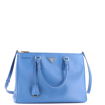 Prada Double Zip Lux Tote Saffiano Leather Medium