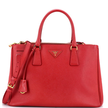 Prada Double Zip Lux Tote Saffiano Leather Medium