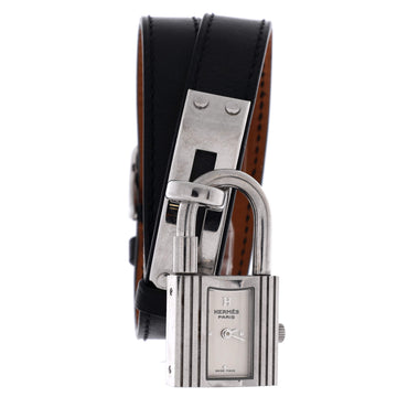 Hermes Kelly Double Tour Quartz Watch Plated Metal and Leather 20