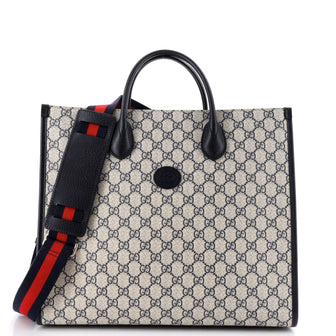 Gucci Structured Top Handle Open Tote GG Coated Canvas Medium