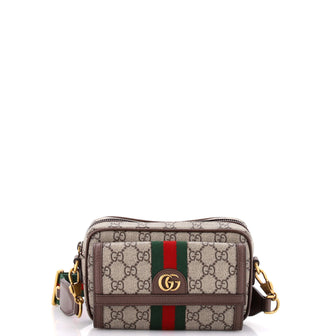 Gucci Ophidia Front Pocket Camera Bag GG Coated Canvas Mini