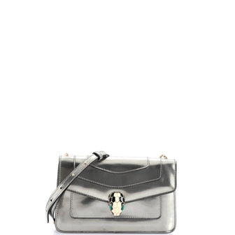 Bvlgari Serpenti Forever Shoulder Bag Metallic Leather Small