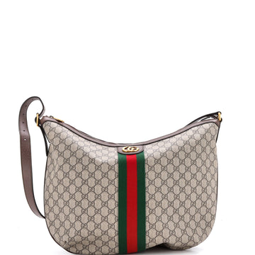 Gucci Ophidia Half Moon Hobo GG Coated Canvas Large