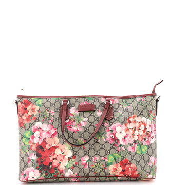 Gucci Convertible Zip Tote Blooms Print GG Coated Canvas Large