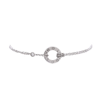 Cartier 2 Diamonds Love Bracelet 18K White Gold with Diamonds