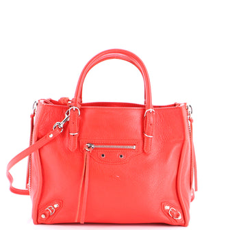 Balenciaga Papier A4 Zip Around Classic Studs Bag Leather Mini