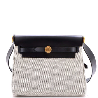 Hermes Herbag Zip Toile and Leather 20