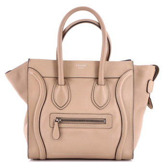 Celine Luggage Bag Grainy Leather Micro