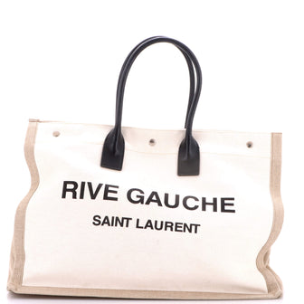 Saint Laurent Rive Gauche Shopper Tote Canvas Large
