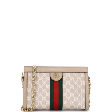 Gucci Ophidia Chain Shoulder Bag GG Coated Canvas Small