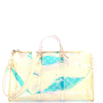 Louis Vuitton Keepall Bandouliere Bag Limited Edition Monogram Prism PVC 50
