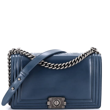 Chanel Reverso Boy Flap Bag Glazed Calfskin Old Medium