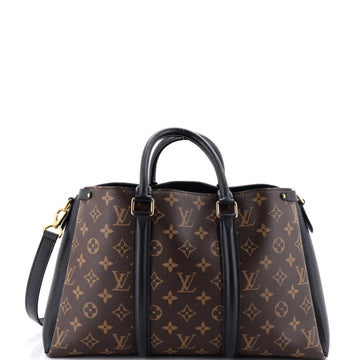 Louis Vuitton Soufflot Tote Monogram Canvas with Leather MM